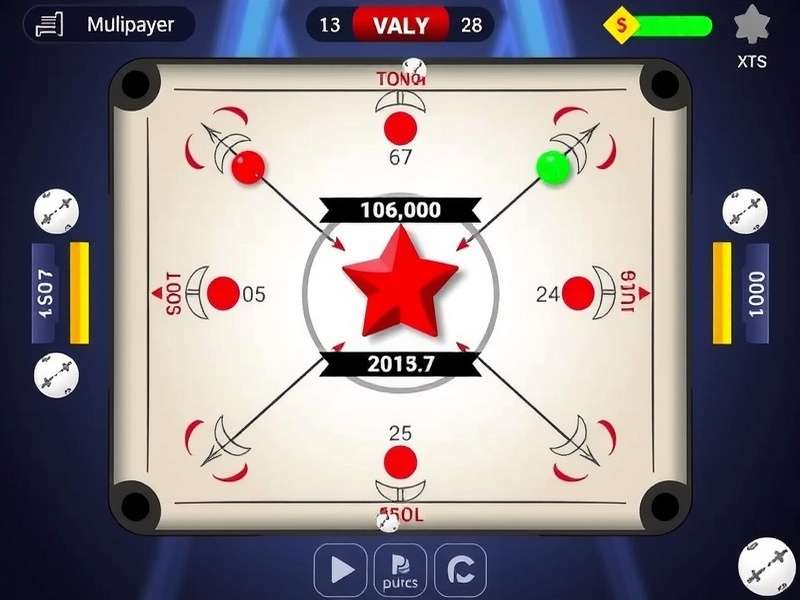 Carrom Pro Tournament Gameplay Screen
